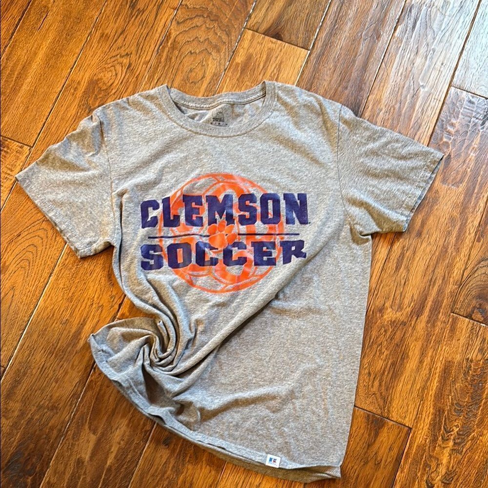 Gray Clemson Soccer T-Shirt